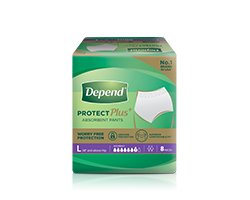 Depend Pants L for incontinence and bladder leakage protection