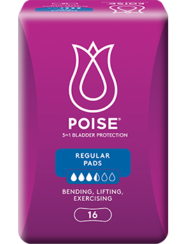 Poise regular pads packshot